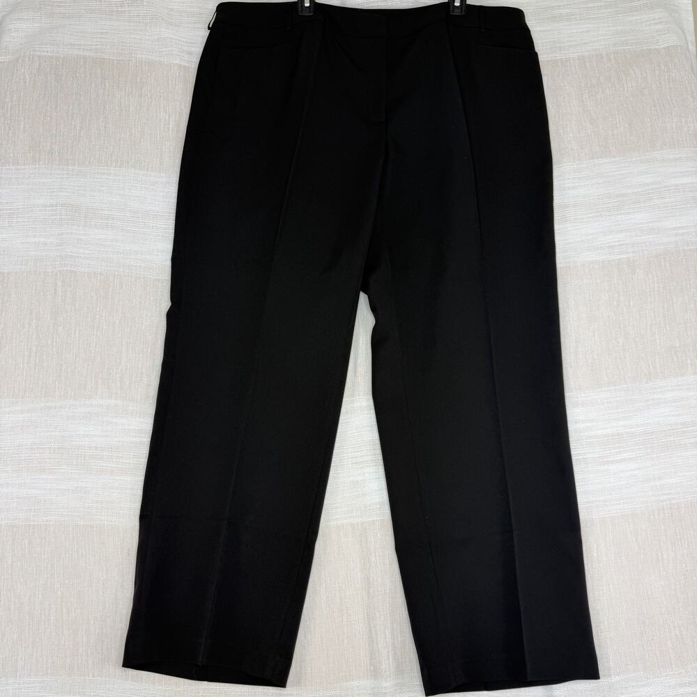 DKNY Womens Sullivan‎ St. Slash Pocket Fit Flare Leg Size 20W Black Pants NWT